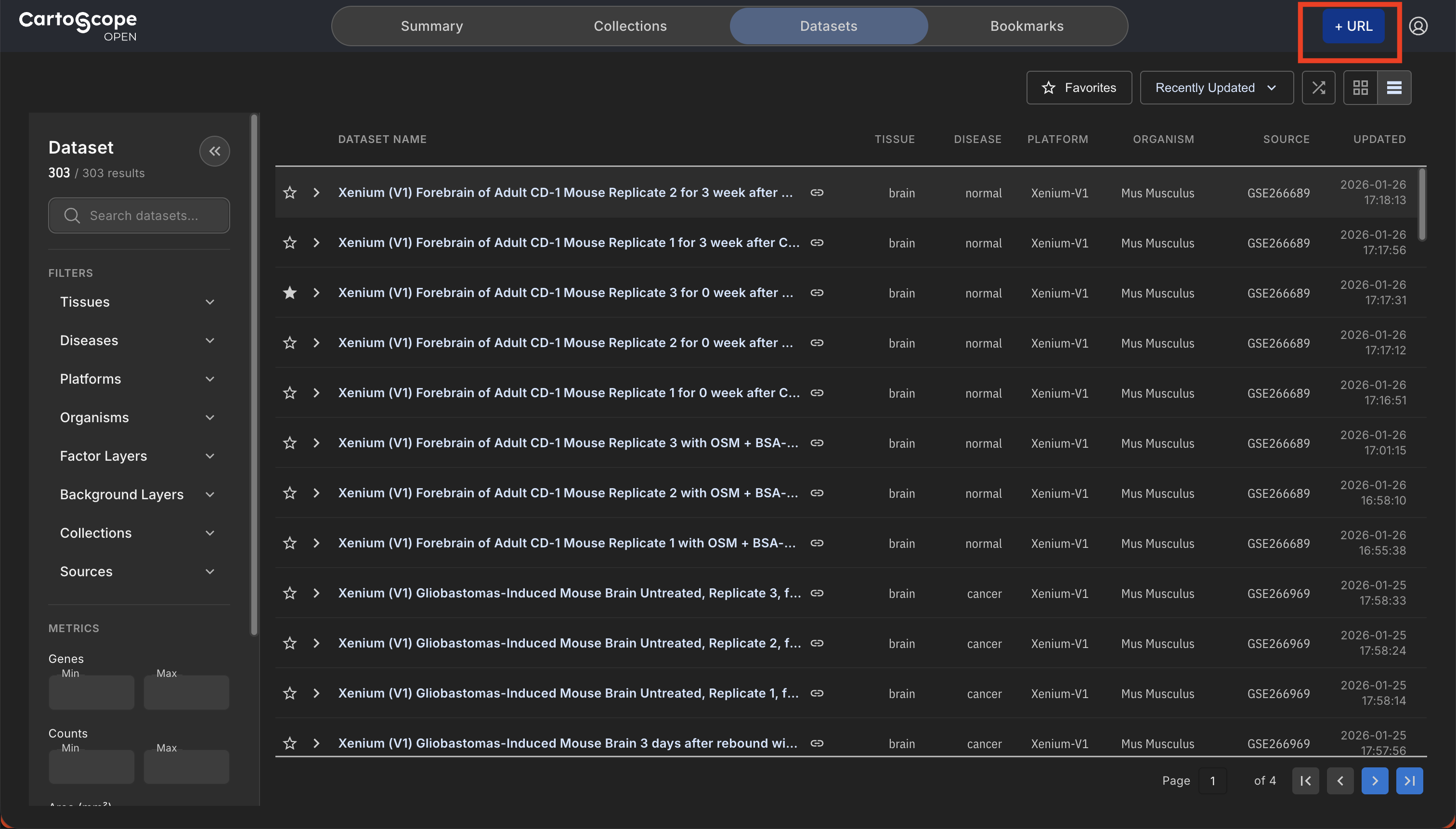 Load External Dataset Dialog